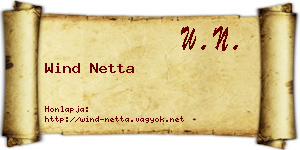 Wind Netta névjegykártya
